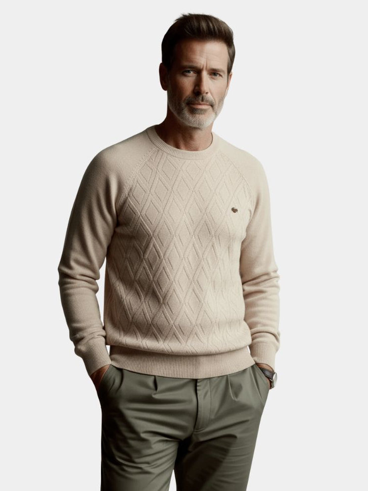 Men's Minimalist Knit Sweater Tailored Fit Pullover 2