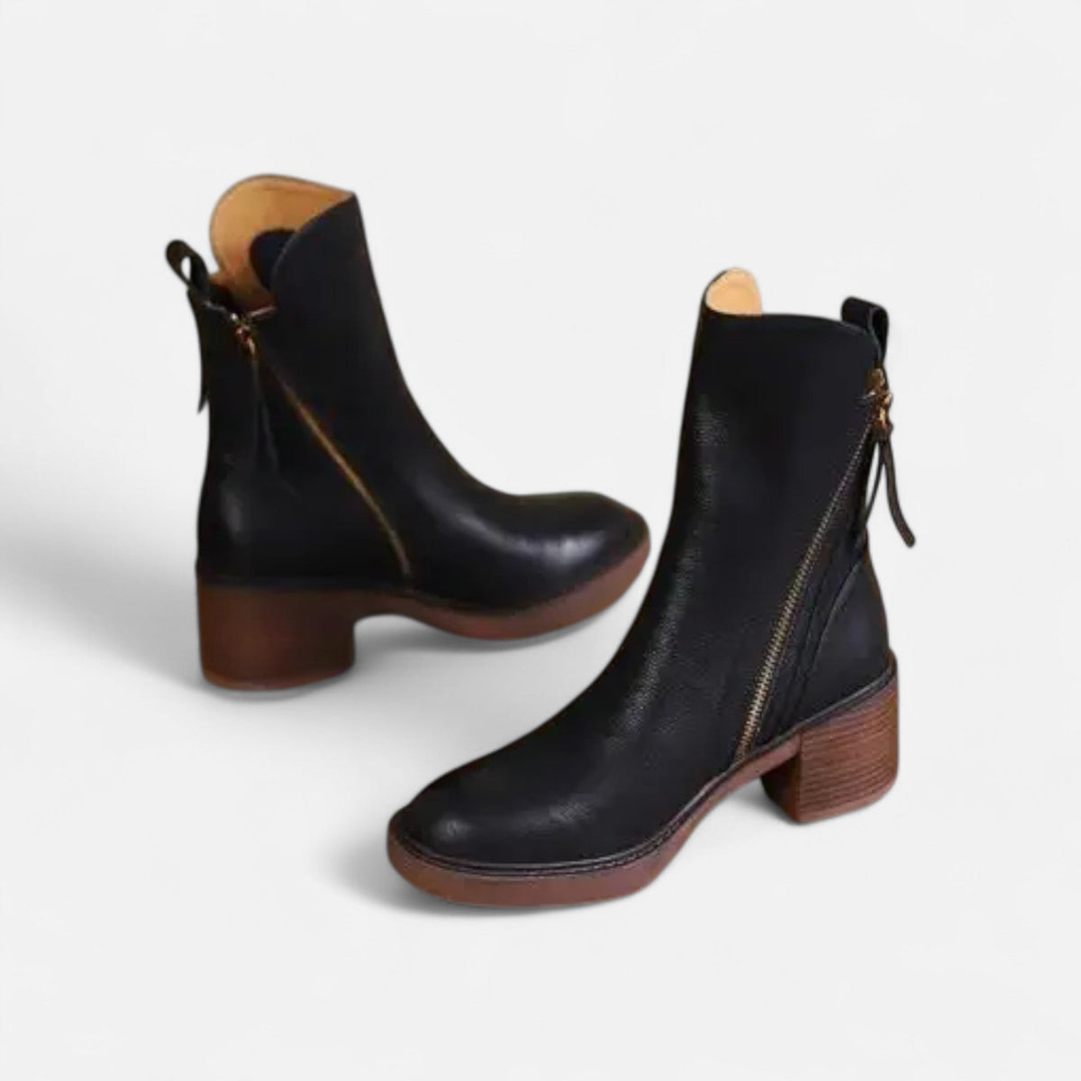 Women's Flat Boots Round Toe Breathable All-Day Comfort 10