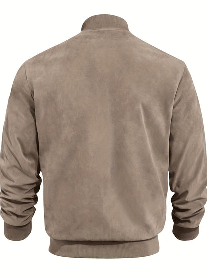 Men's Classic Fit Biker Jacket Modern Accents Coat 2