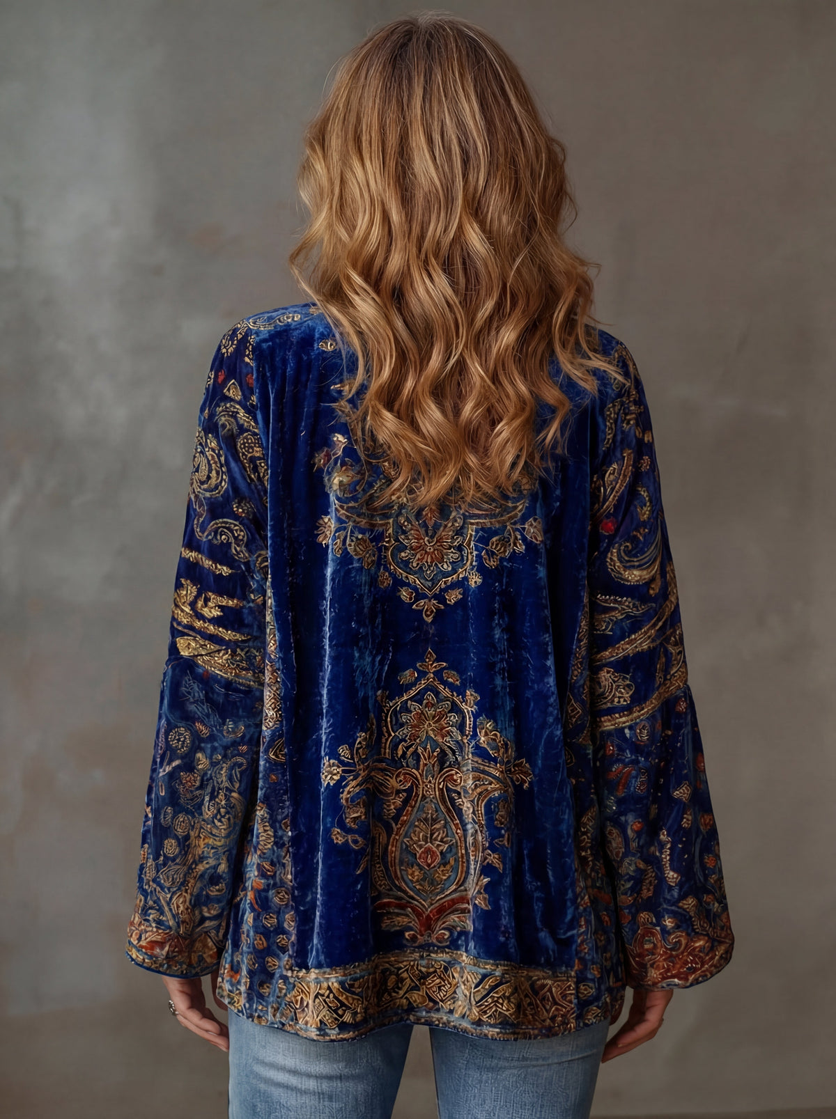 Women's Kimono Jacket Open Front Bohemian Flowy Cardigan 4
