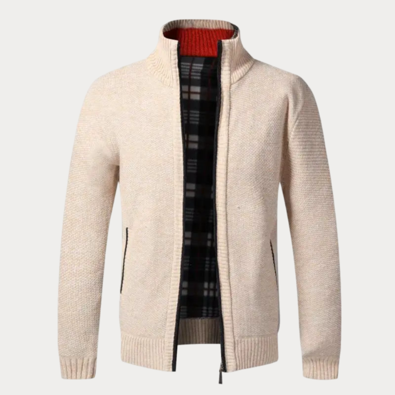 Men's Zip Up Cardigan Tailored Fit Knit Jacket Sweater 13