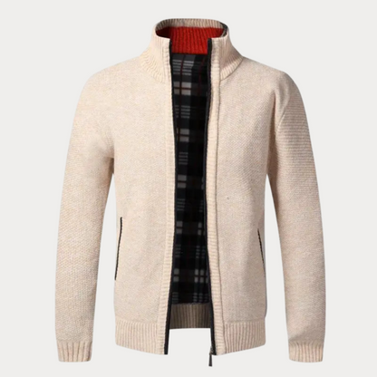 Men's Zip Up Cardigan Tailored Fit Knit Jacket Sweater 13