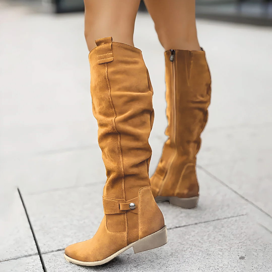 Sadie - Stylish Suede Knee-High Boots for Chic Occasions