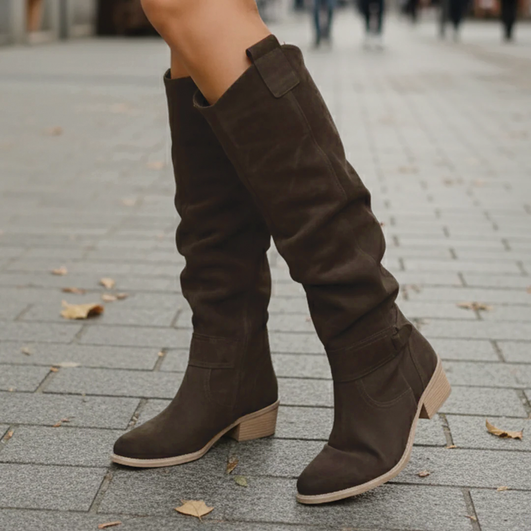 Sadie - Stylish Suede Knee-High Boots for Chic Occasions