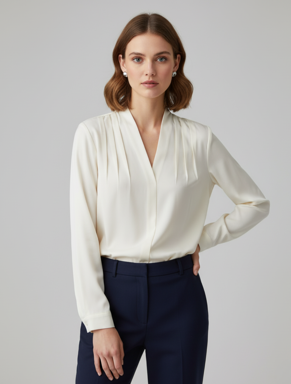 Satin Puff Sleeve Blouse for Chic Occasions