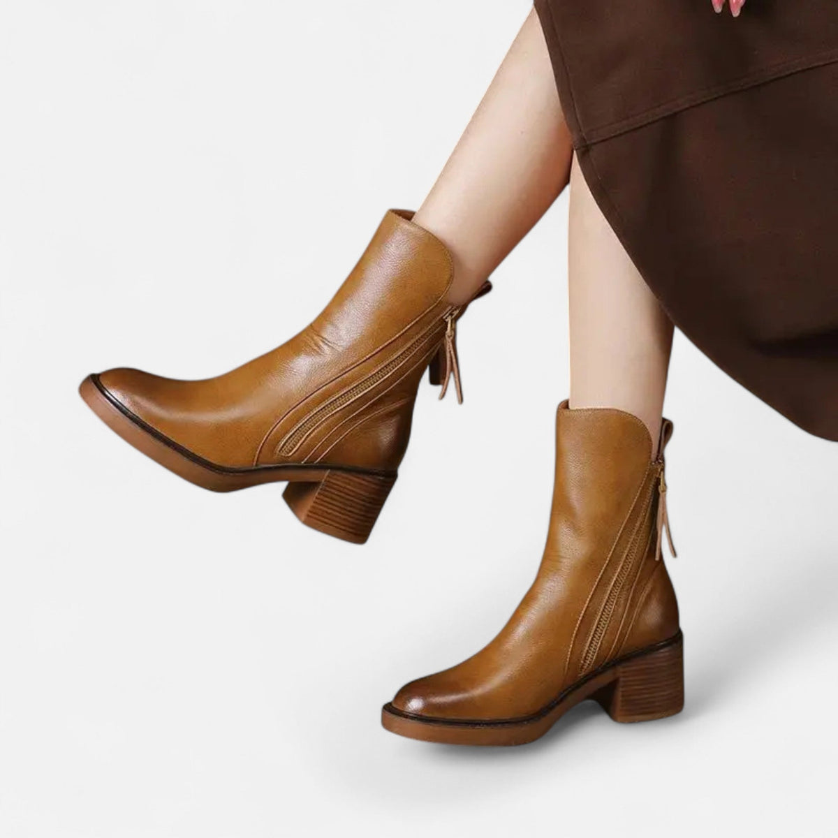 Women's Flat Boots Round Toe Breathable All-Day Comfort 3