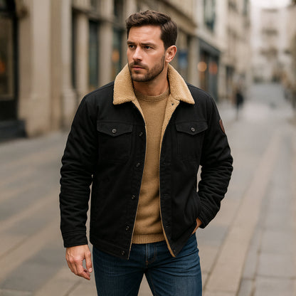 Men's Winter Coat Tailored Fit Multiple Pockets Warm 13