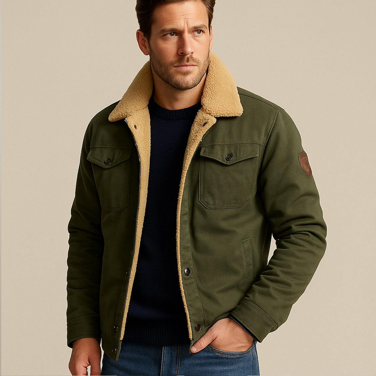 Men's Winter Coat Tailored Fit Multiple Pockets Warm 10