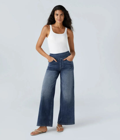 Women's High Rise Jeans Stretch Skinny Fit Trousers 2