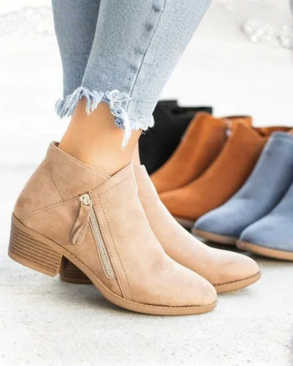 Women's Ankle Boots | Arch Support & Side Zip
