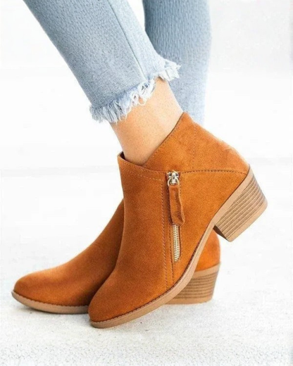 Women's Ankle Boots | Arch Support & Side Zip