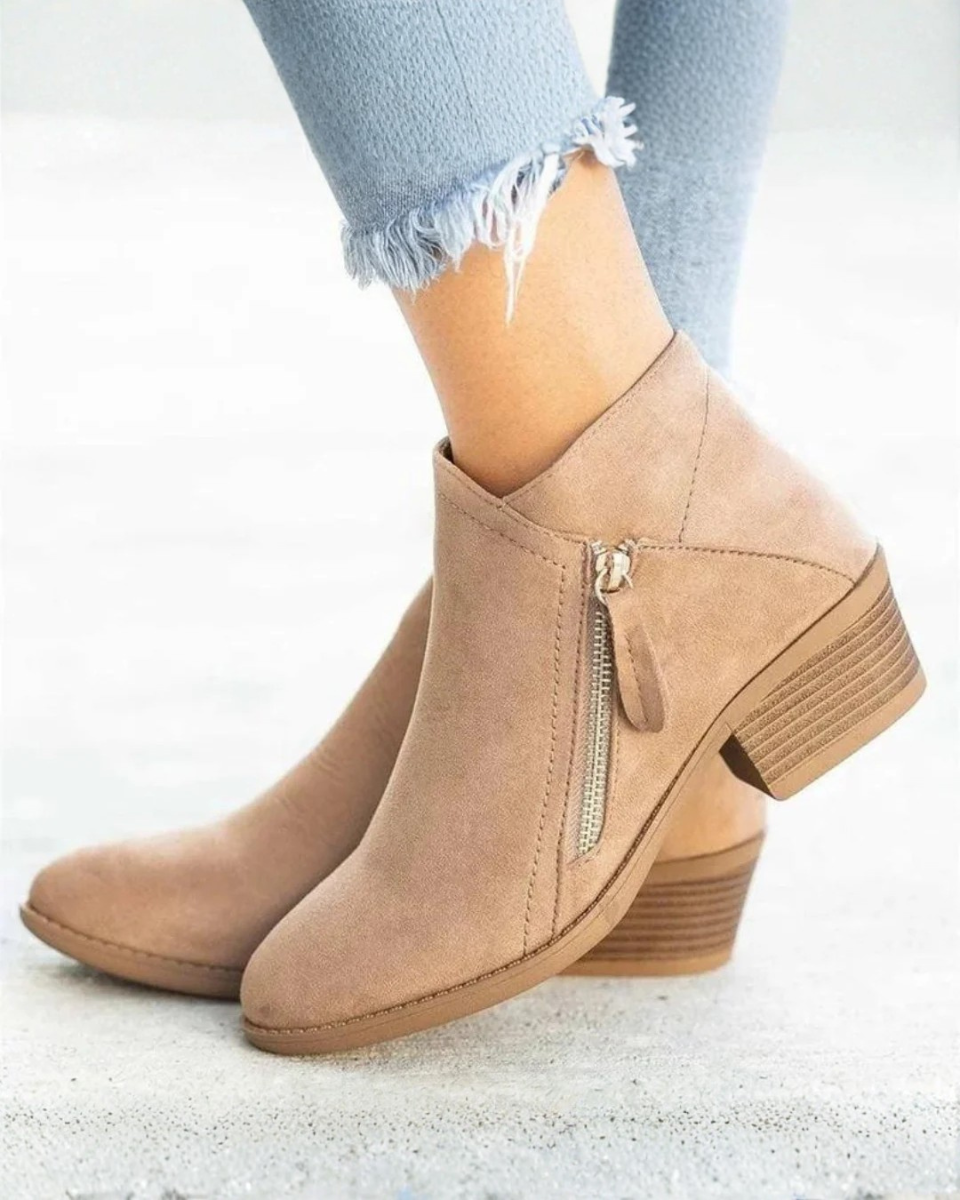 Women's Ankle Boots | Arch Support & Side Zip