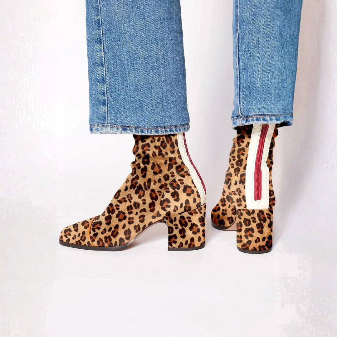 Women's Ankle Boots Classic Block Heel Round Toe with Cushioned Insole