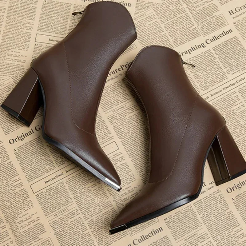 Women's Ankle Boots | Pointed Toe & Chrome Tip