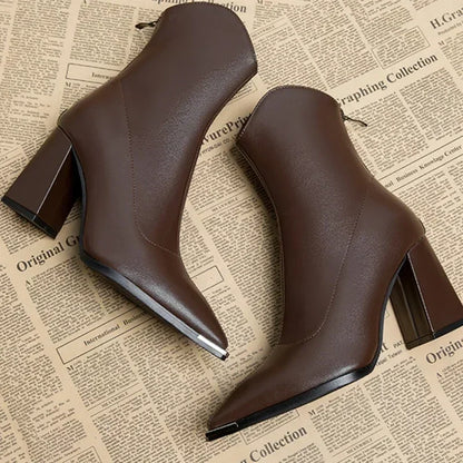 Women's Ankle Boots | Pointed Toe & Chrome Tip