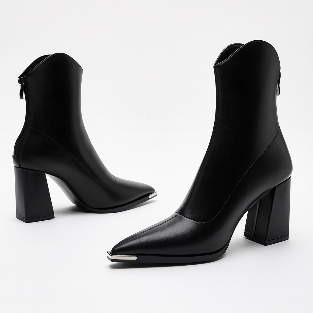 Women's Ankle Boots | Pointed Toe & Chrome Tip