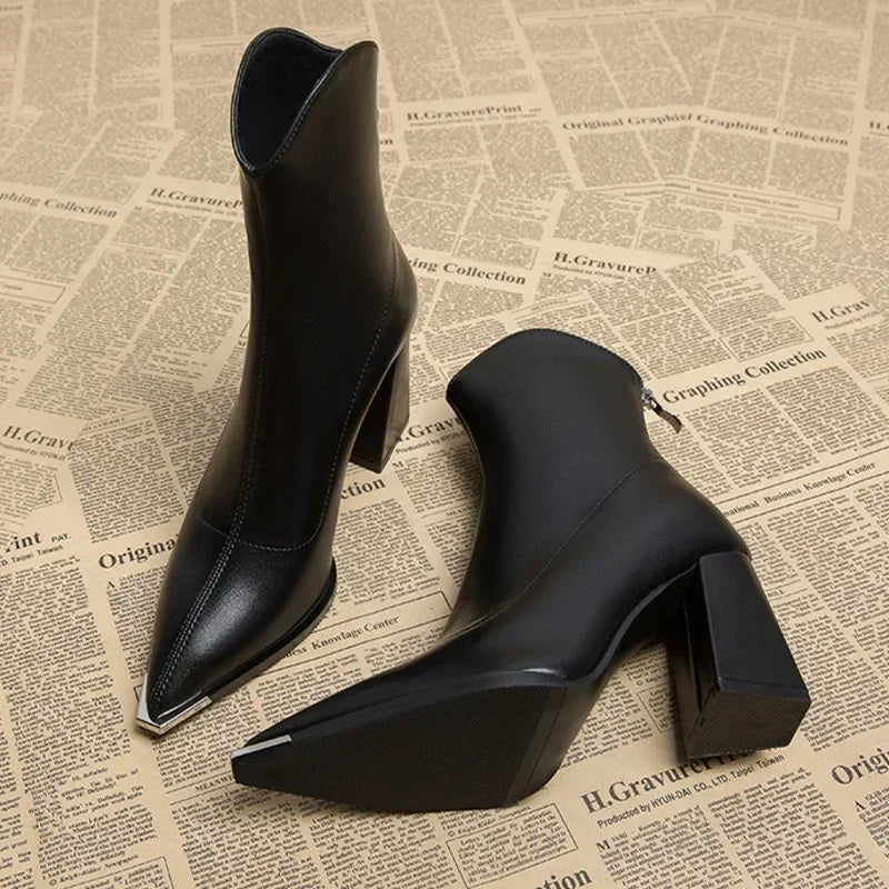 Women's Ankle Boots | Pointed Toe & Chrome Tip