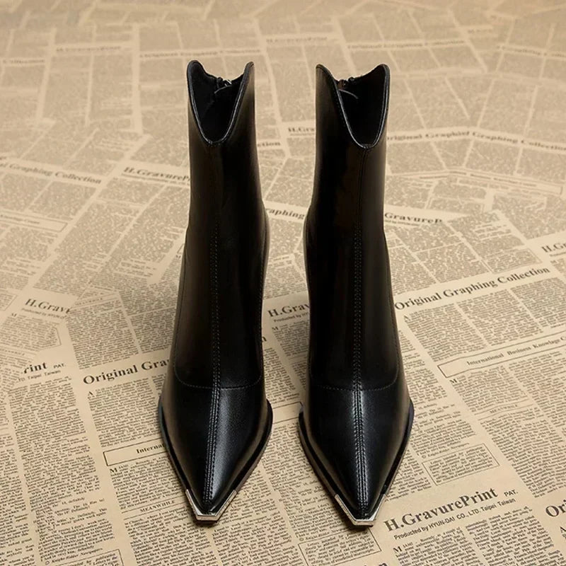 Women's Ankle Boots | Pointed Toe & Chrome Tip