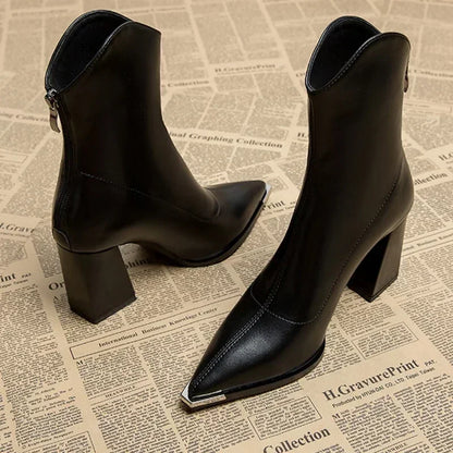Women's Ankle Boots | Pointed Toe & Chrome Tip