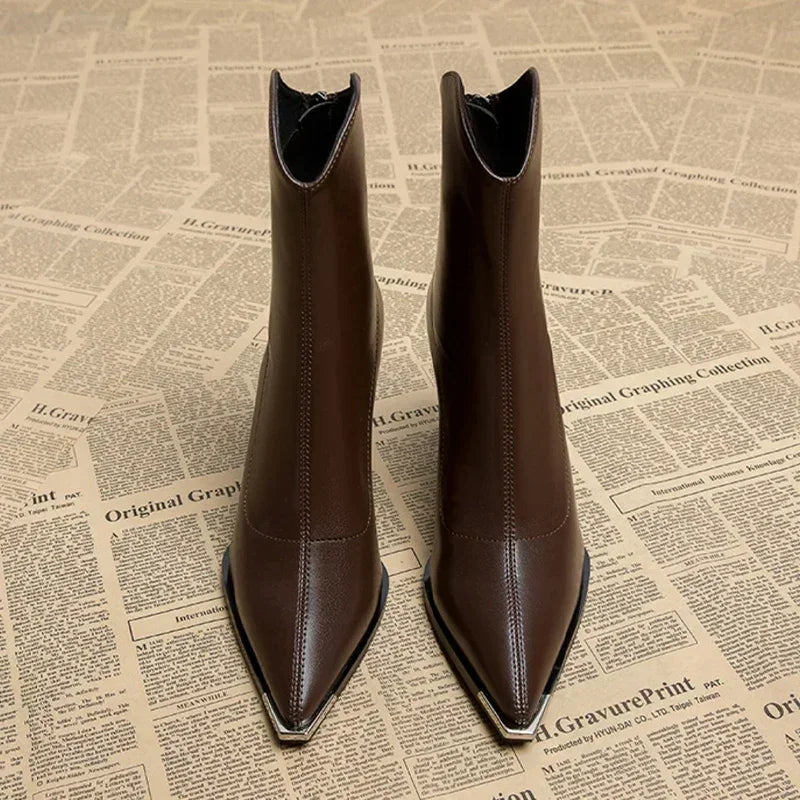 Women's Ankle Boots | Pointed Toe & Chrome Tip