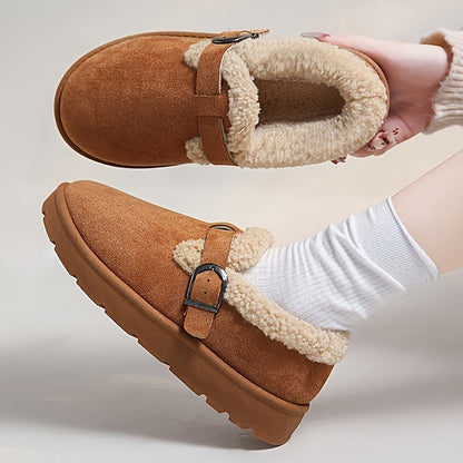 Women's Ankle Boots Warm Lined Non Slip Sole with Adjustable Strap