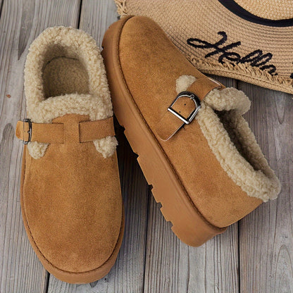 Women's Ankle Boots Warm Lined Non Slip Sole with Adjustable Strap