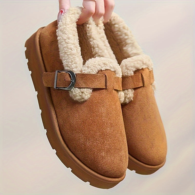 Women's Ankle Boots Warm Lined Non Slip Sole with Adjustable Strap