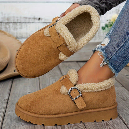 Women's Ankle Boots Warm Lined Non Slip Sole with Adjustable Strap