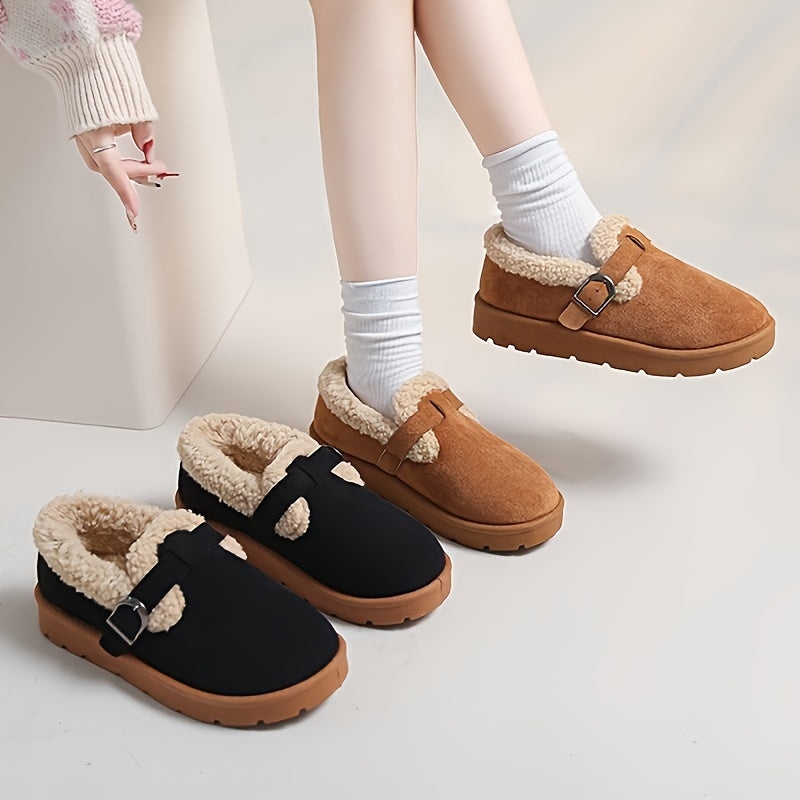 Women's Ankle Boots Warm Lined Non Slip Sole with Adjustable Strap