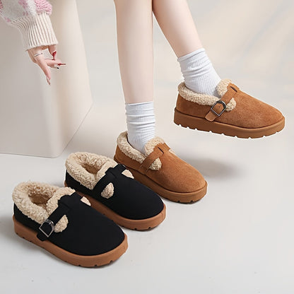 Women's Ankle Boots Warm Lined Non Slip Sole with Adjustable Strap