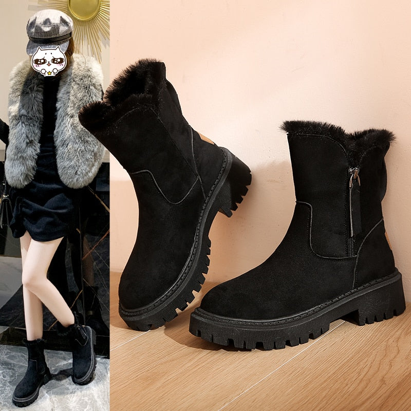 Women's Ankle Snow Boots | Warm & Stylish for Winter