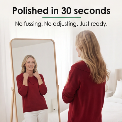 Women's Asymmetric Collar Knit Sweater | Effortless Polish