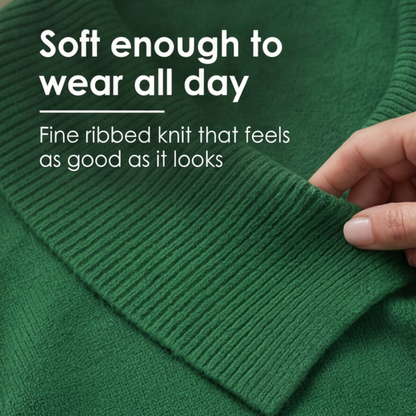Women's Asymmetric Collar Knit Sweater | Effortless Polish