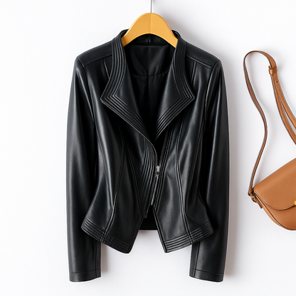 Women's Asymmetric Jacket | Structured Collar & Sculptural Fit