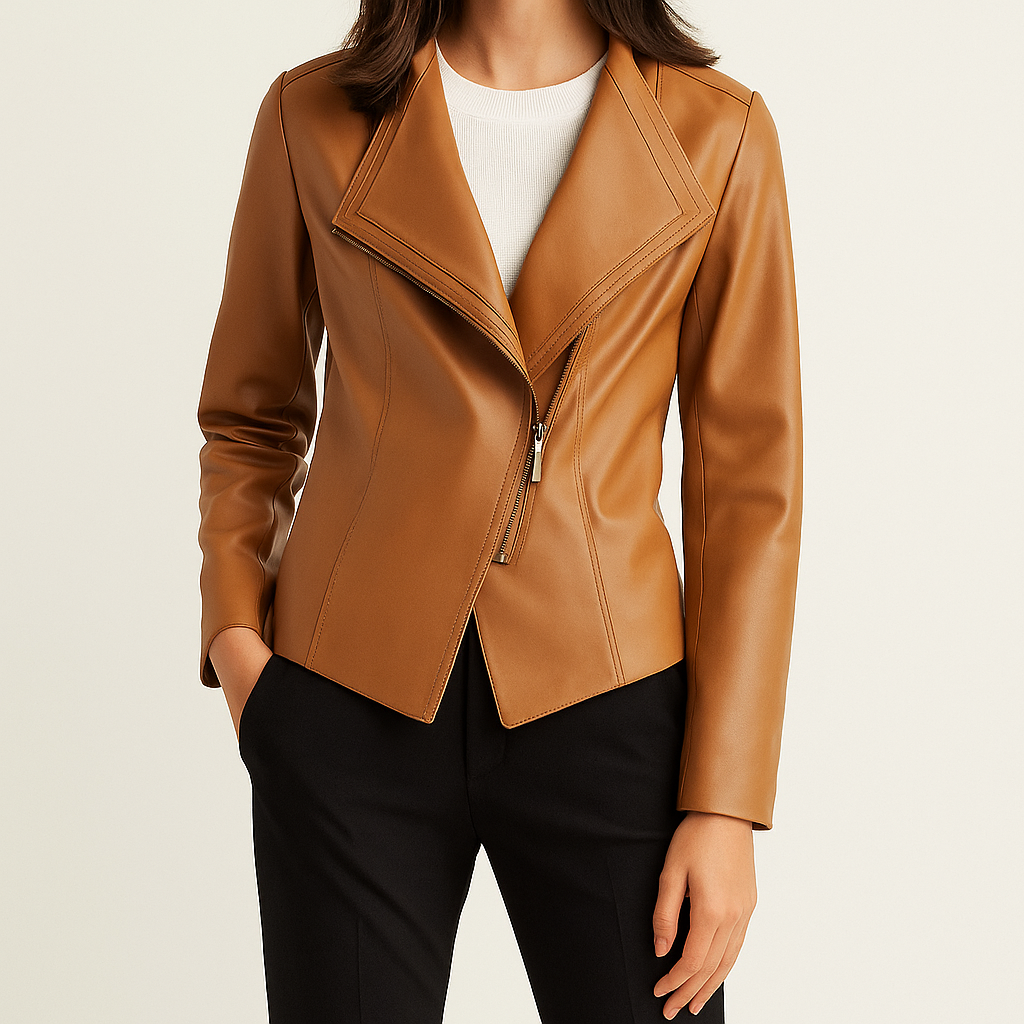 Women's Asymmetric Jacket | Structured Collar & Sculptural Fit