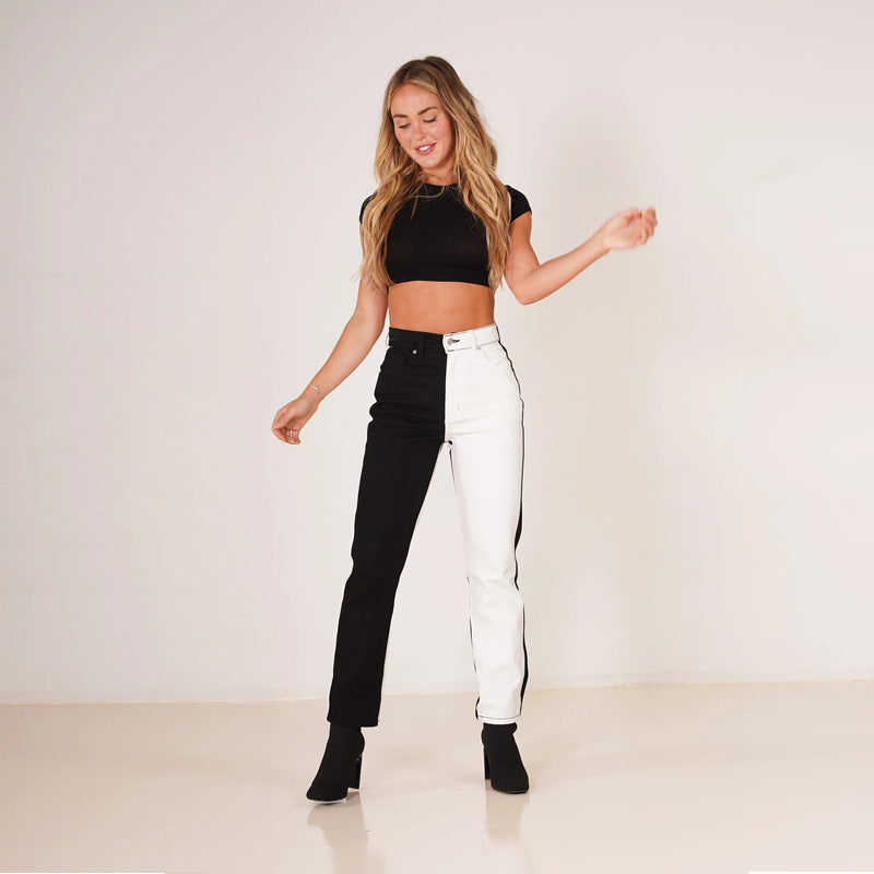 Women's Asymmetrical Jeans | High Waist & Modern Style