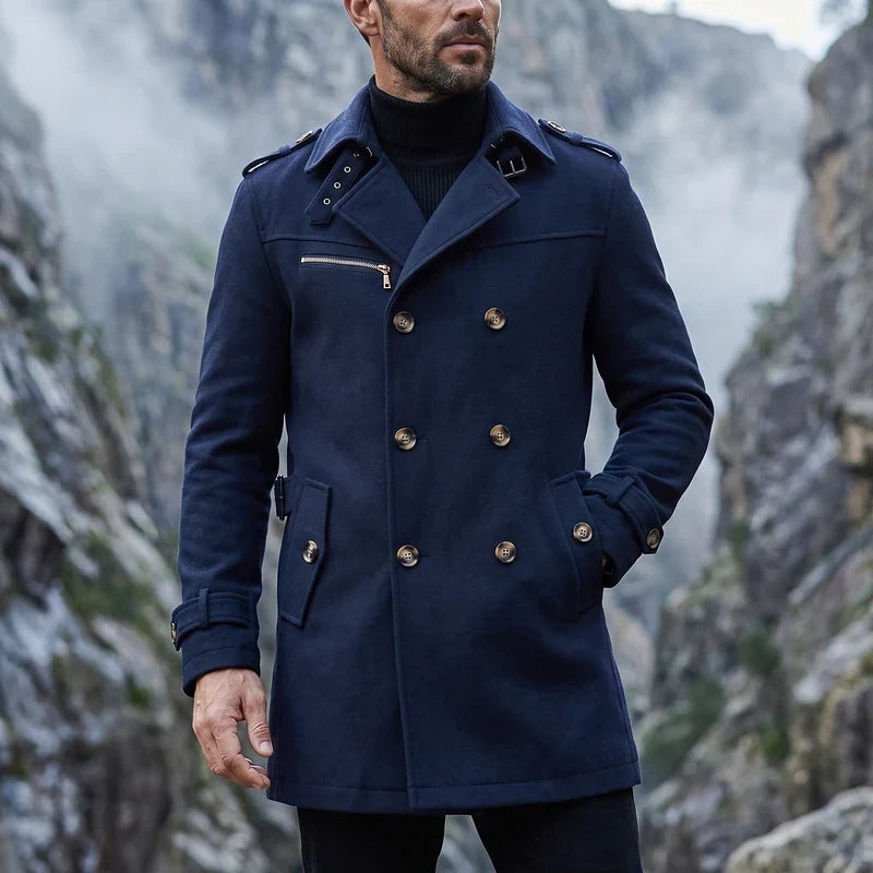 Women's Belted Trench Coat | Double-Breasted Design
