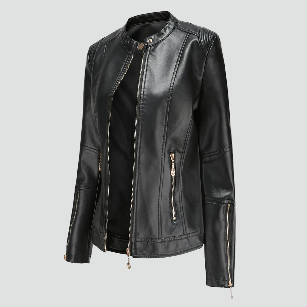 Women's Biker Jacket | Fitted Silhouette & Urban Style