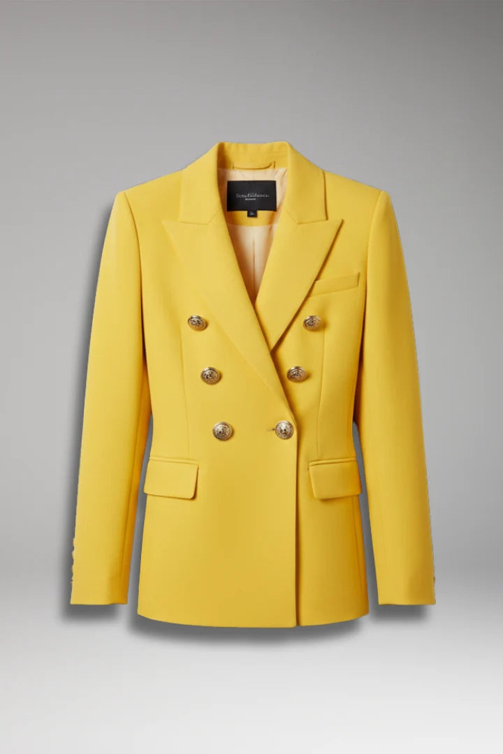 Women's Blazer | Gold Button Double-Breasted