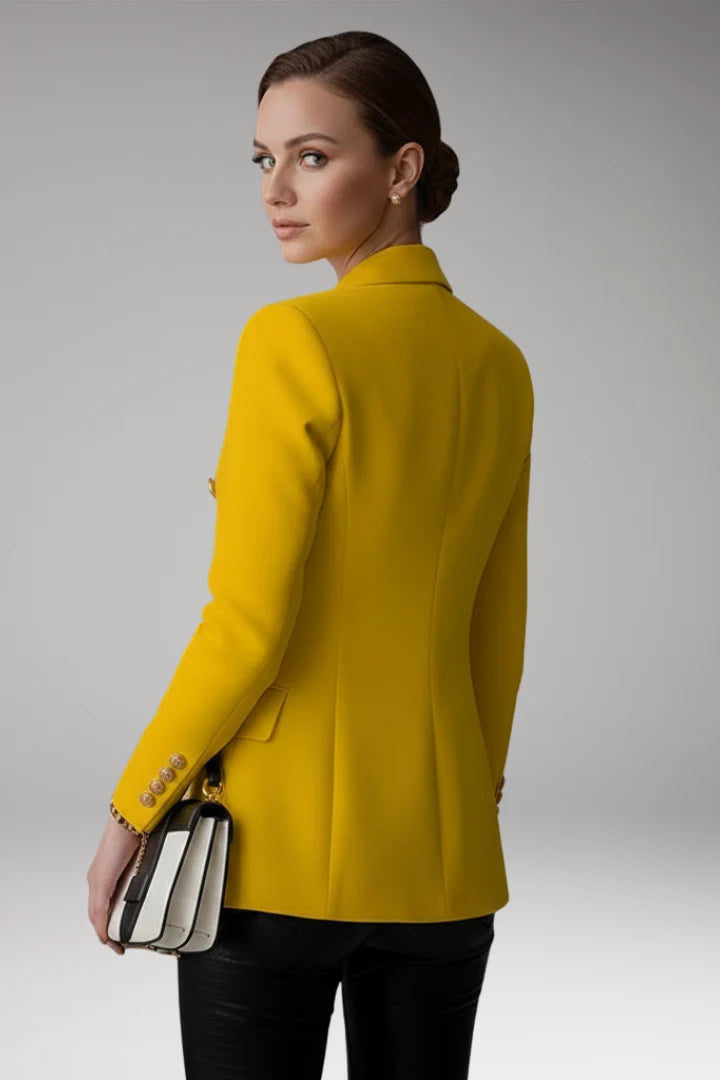 Women's Blazer | Gold Button Double-Breasted