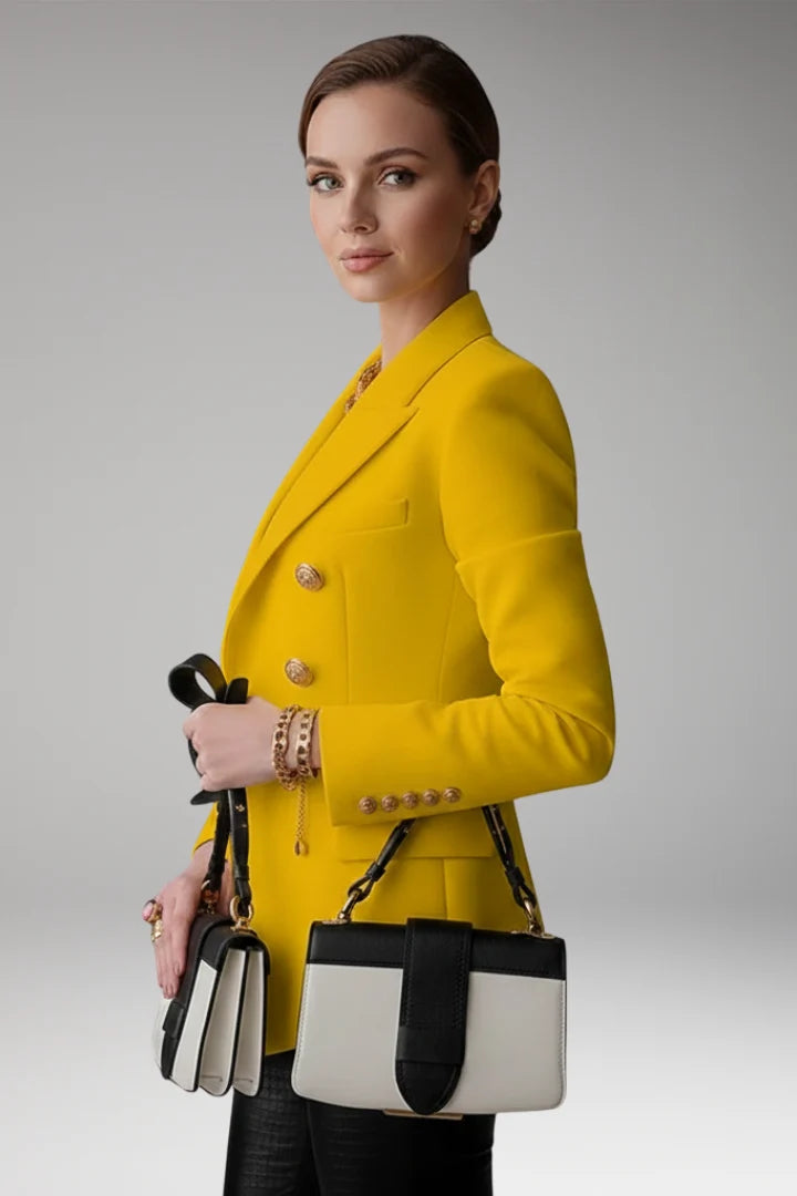 Women's Blazer | Gold Button Double-Breasted