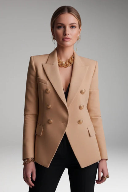 Women's Blazer | Gold Button Double-Breasted