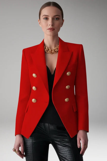 Women's Blazer | Gold Button Double-Breasted