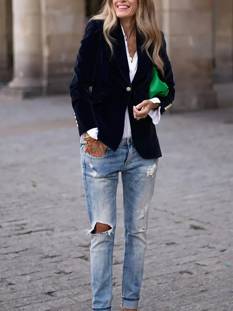 Women's Blazer | Single Button Tailored Fit