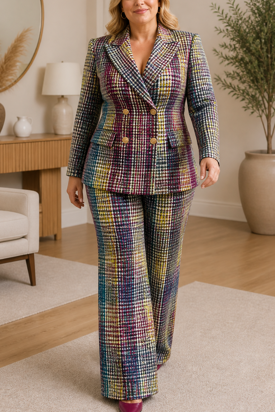 Women's Blazer & Trouser Set | Tailored Waist & Wide-Leg Fit