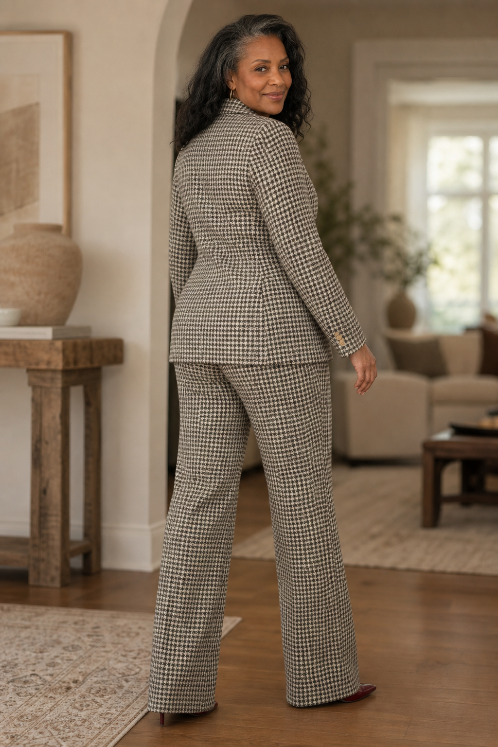 Women's Blazer & Trouser Set | Tailored Waist & Wide-Leg Fit