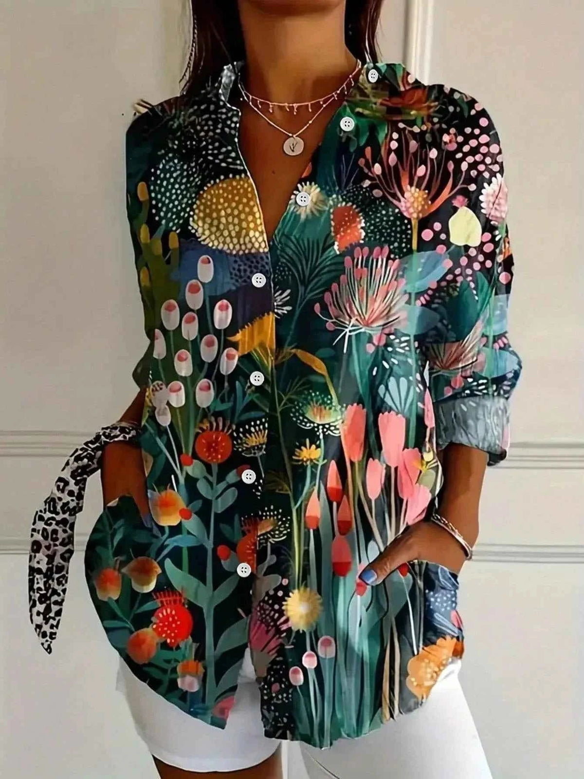 Women's Blouse | Bold Floral Pattern