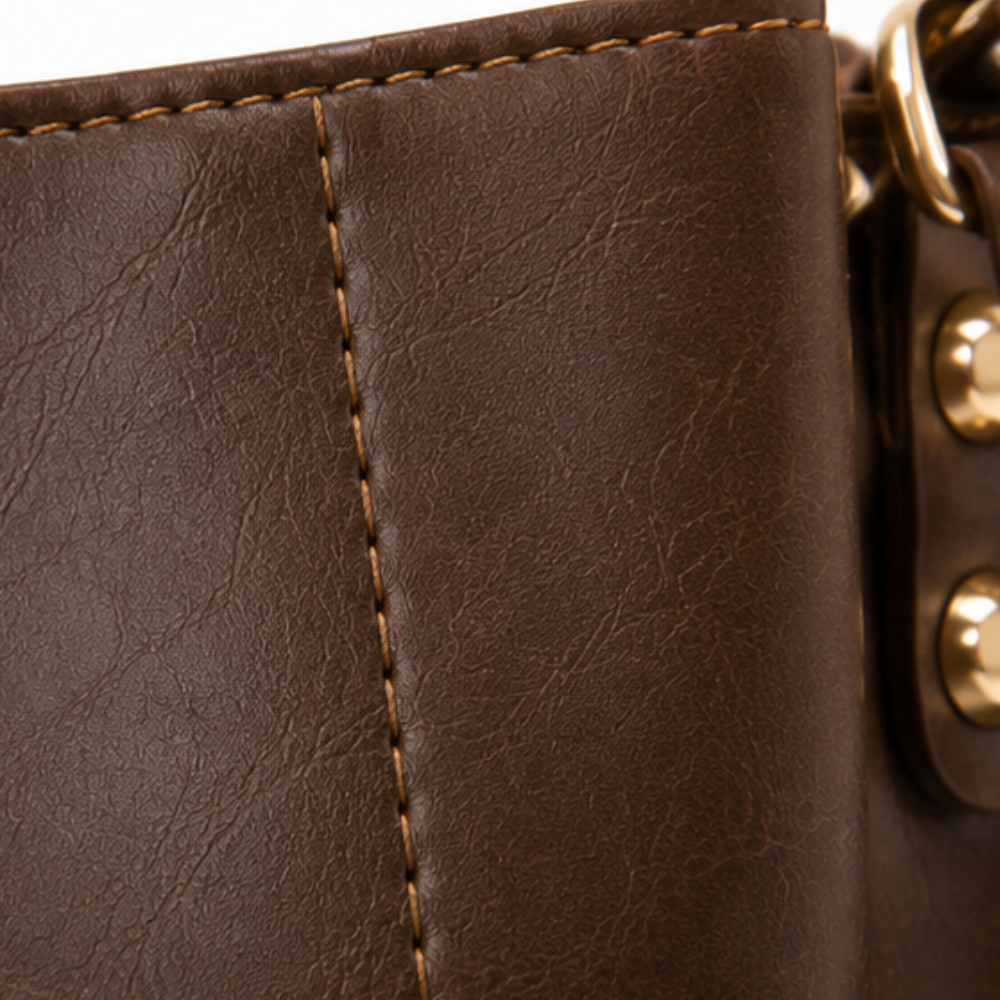 Women's Bucket Shoulder Bag | Two Straps & Vintage Finish