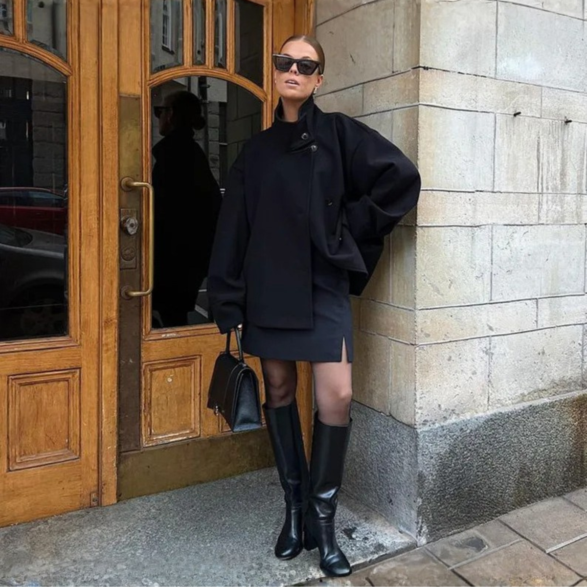Women's Button Coat | Stand-Up Collar & Tailored Fit