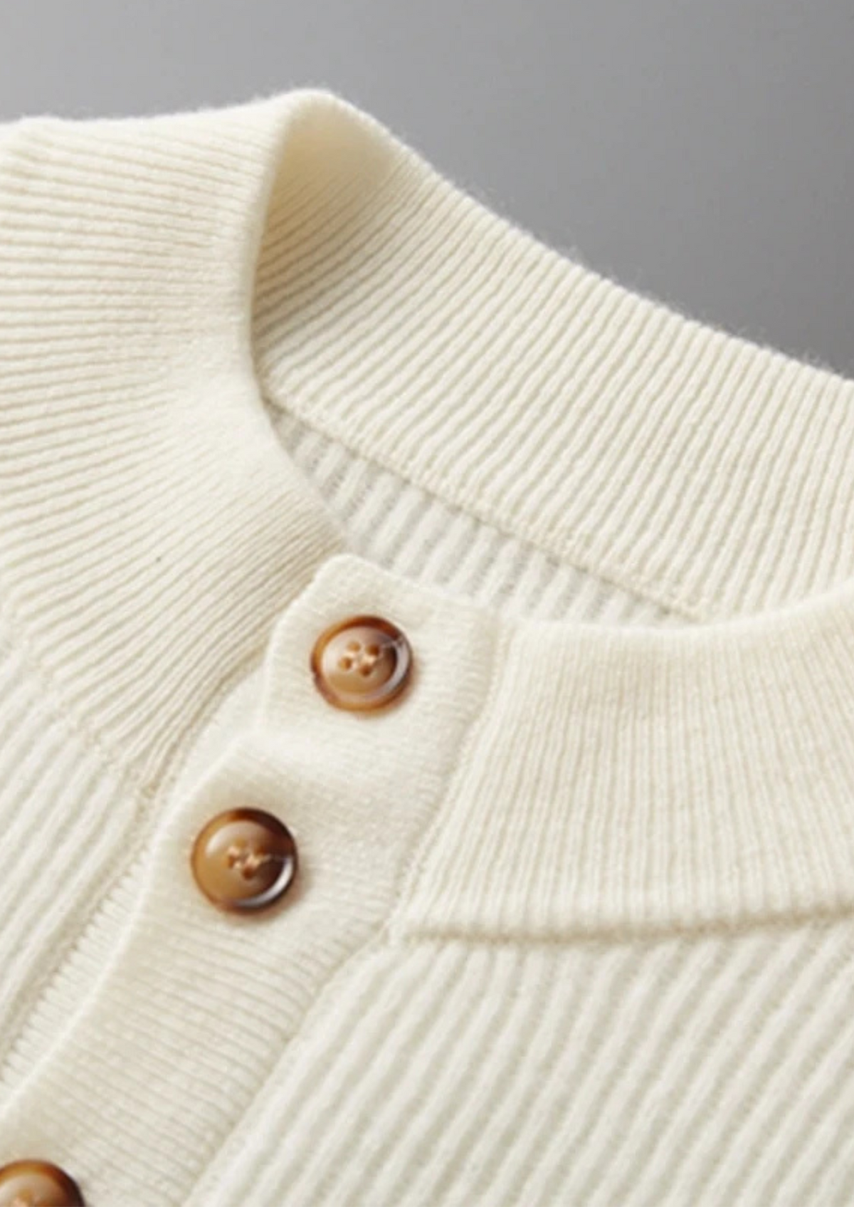 Women's Button Front Sweater Ribbed Cuffs Regular Fit